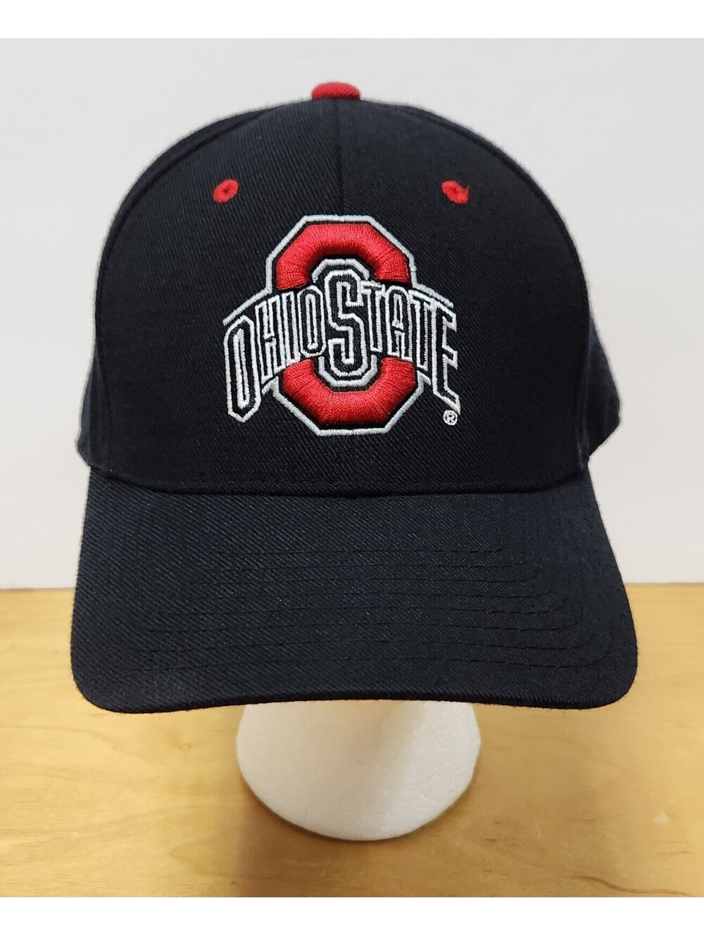 Vintage Zephyr Ohio State Buckeyes Fitted Hat 7 3/8 Black Red College Cap OSFA
